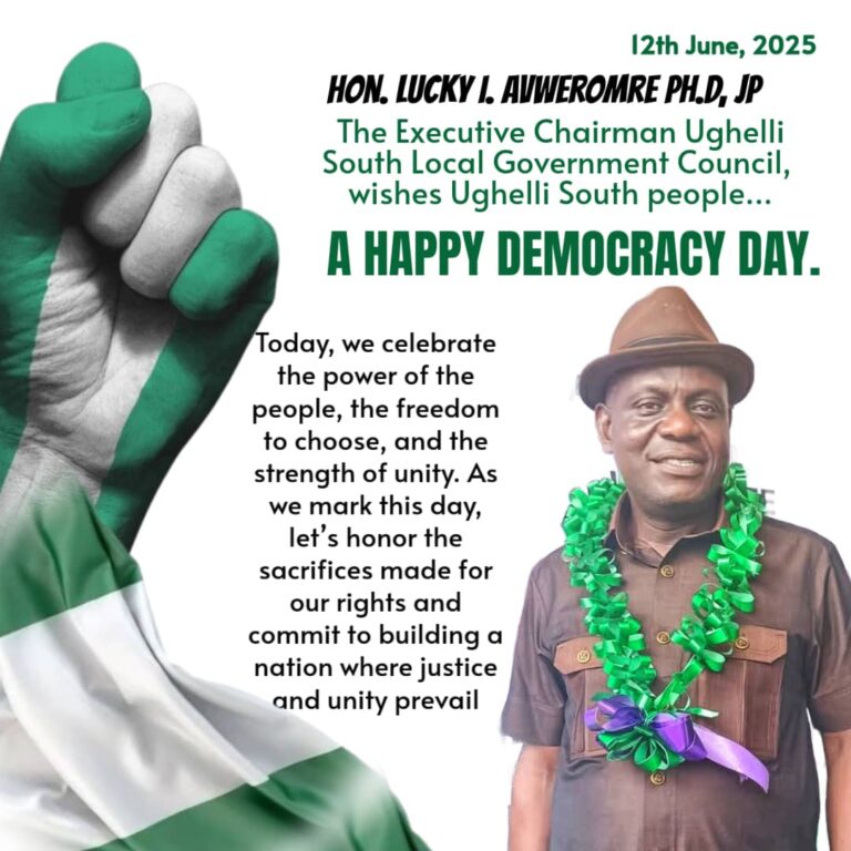 DEMOCRACY DAY: Ughelli South Council Boss, Avweromre Promises To Sustain Democracy Gains