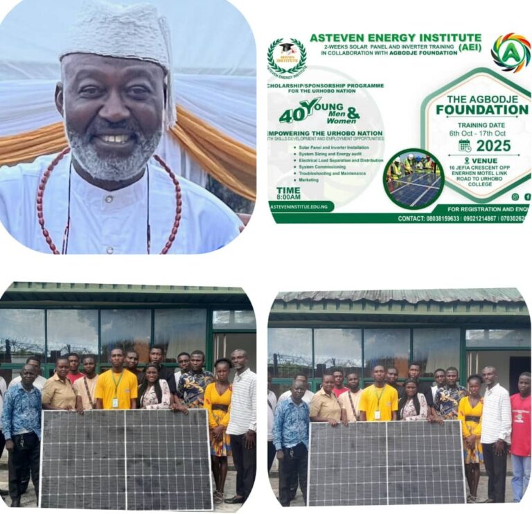 Human Capital Development:  Agbodje Trained 55 Urhobo Youths On Solar Panel, Inverter Technology