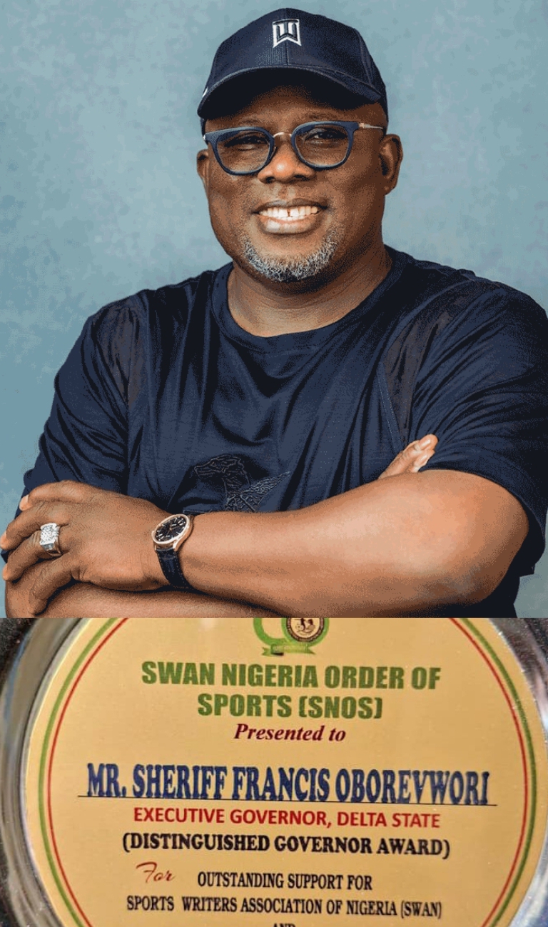 SWAN Inducts Gov. Oborevwori  Into SWAN-Nigeria Order Of Sports